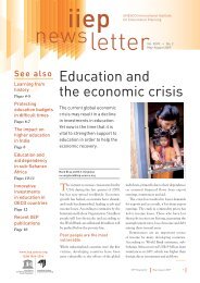 Education and the economic crisis - IIEP - Unesco