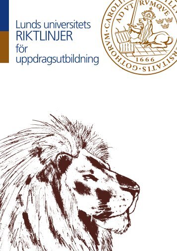 Lunds universitets riktlinjer fÃ¶r uppdragsutbildning