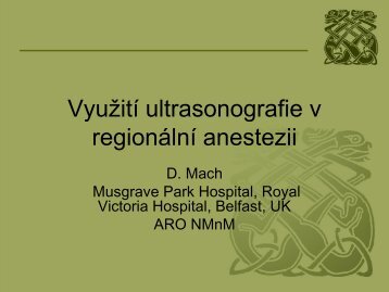RegionÃ¡lnÃ­ anestÃ©zie a kardiovaskulÃ¡rnÃ­ onemocnÄnÃ­