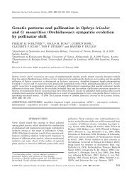 (Orchidaceae): sympatric evolution by pollinator shift - Department of ...