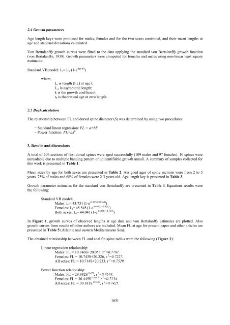 age and growth of bullet tuna (auxis rochei) in the western ... - Iccat