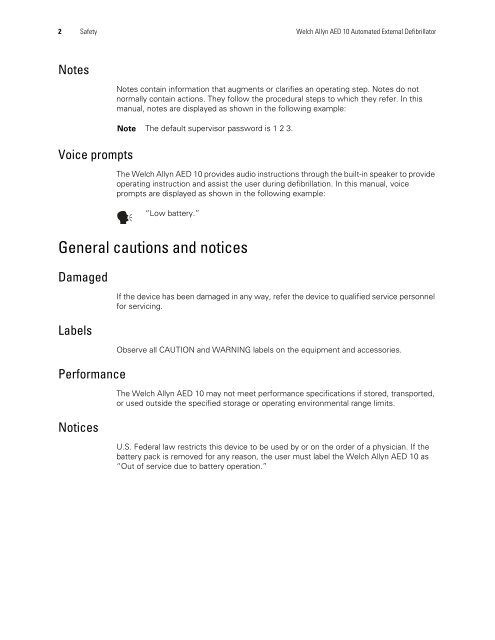 AED 10 User Manual - Welch Allyn