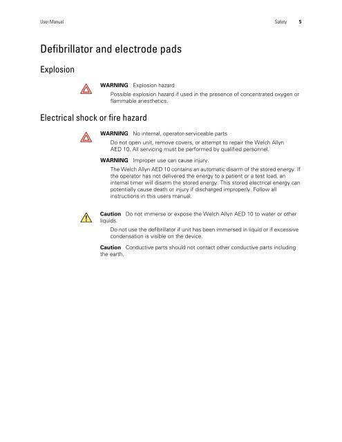 AED 10 User Manual - Welch Allyn