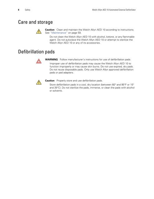 AED 10 User Manual - Welch Allyn