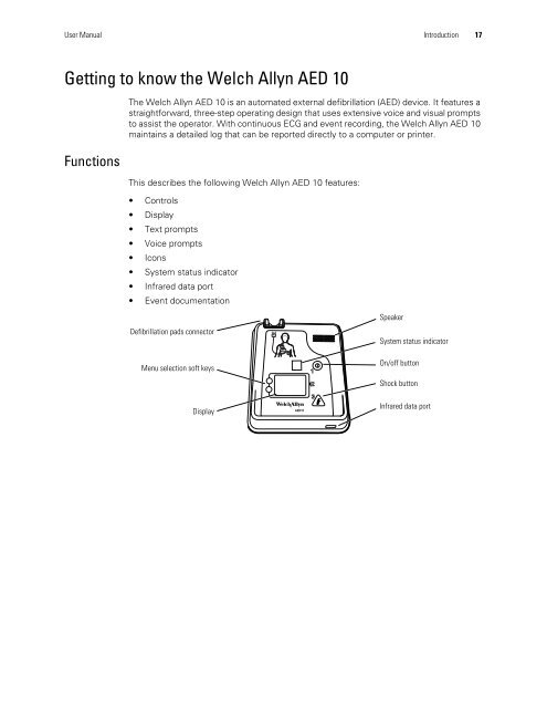 AED 10 User Manual - Welch Allyn