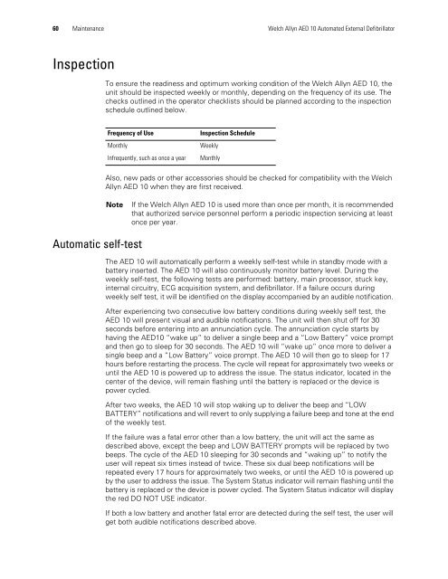 AED 10 User Manual - Welch Allyn