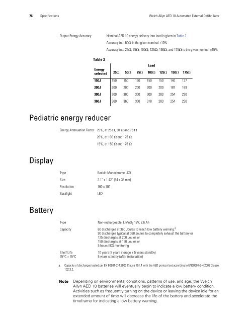 AED 10 User Manual - Welch Allyn