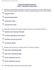 Light and Optical Systems - Topic 3 Practice Quiz - Ed Quest