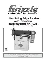 Oscillating Edge Sanders InStructIOn ManuaL - Grizzly.com