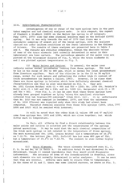 Hydrogeothermal Conditions in Ãire - Geological Survey of Ireland