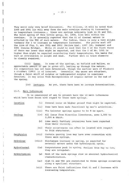 Hydrogeothermal Conditions in Ãire - Geological Survey of Ireland