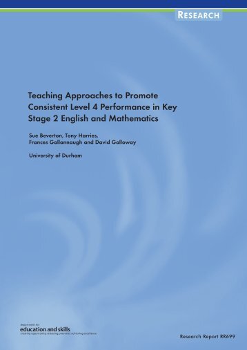 Teaching Approaches to Promote Consistent ... - Learning Wales