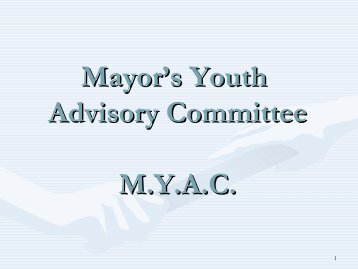 Mayor's Youth Advisory Committee M.Y.A.C. - Town of Fort Erie