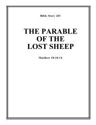 THE PARABLE OF THE LOST SHEEP - Calvary Curriculum