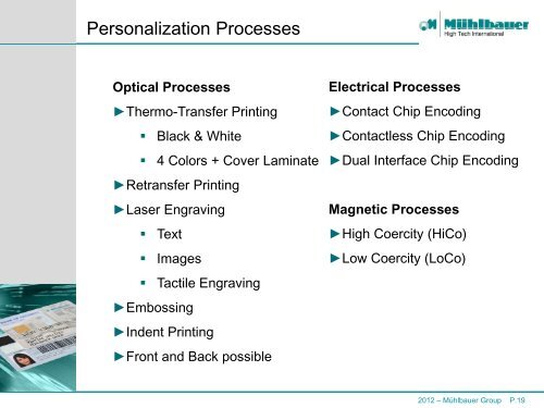 1.6 EMV Personalization - MÃ¼hlbauer Group