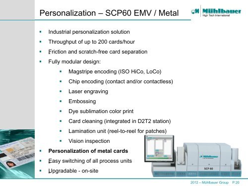 1.6 EMV Personalization - MÃ¼hlbauer Group