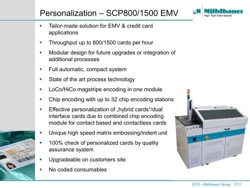 1.6 EMV Personalization - MÃ¼hlbauer Group