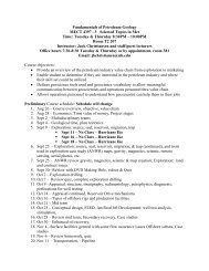 Fundamentals of Petroleum Geology MECT 4397 - 3 Selected ...