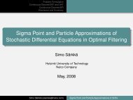 Sigma Point and Particle Approximations of Stochastic Differential ...