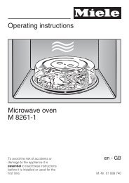 Operating instructions Microwave oven M 8261-1