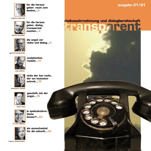 Transparent Ausgabe 1 (2001) - Transparent-online.de