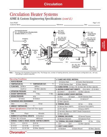 Circulation Heater Specification Data Sheet - Chromalox Precision ...