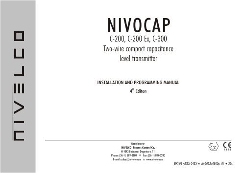 nivocap c-200/300 - Nivelco Process Control Co., Inc.