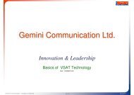 Basics of VSAT Technology - Gemini Communication Ltd