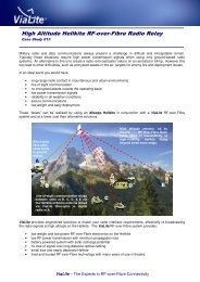 High Altitude Helikite RF-over-Fibre Radio Relay - ViaLite