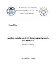 Analiza metoda redukcije fona germanijumskih spektrometara (2007.)