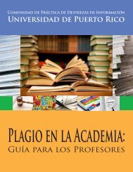 Plagio en la Academia - Biblioteca - Universidad de Puerto Rico