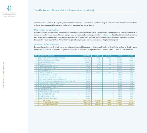 Contents - Kenya Power