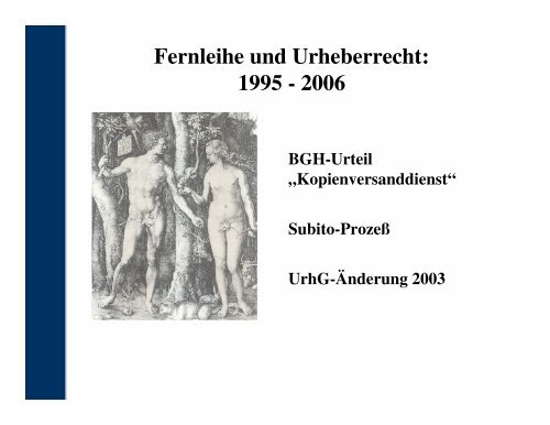 Fernleihe und Urheberrecht - KOBV