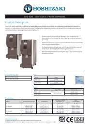 DCM 60KE-120KE Specification sheet - Hoshizaki