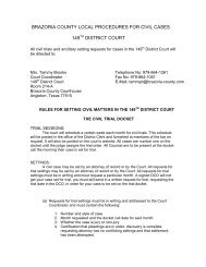 Brazoria County Local Civil Rules
