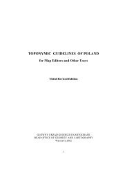 TOPONYMIC GUIDELINES OF POLAND - KSNG Nazwy geograficzne