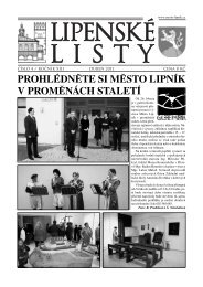 prohlÃ©dnÄte si mÄsto lipnÃ­k v promÄnÃ¡ch staletÃ­ - MÄsto LipnÃ­k nad ...