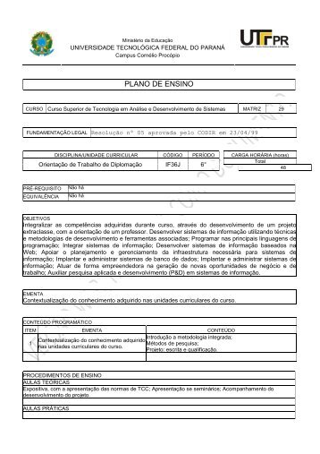 IF36J_ORIENTACAO_TRABALHO_DIPLOMACAO.pdf139 ... - UTFPR