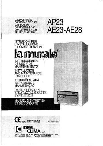 Caldaia Idealclima La Murale AP23 - AE23 - Certened