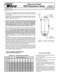 CBX Expansion Tanks Instruction Sheet - Taco-Hvac