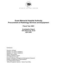 Guam Memorial Hospital Authority - The Office of Public Accountability