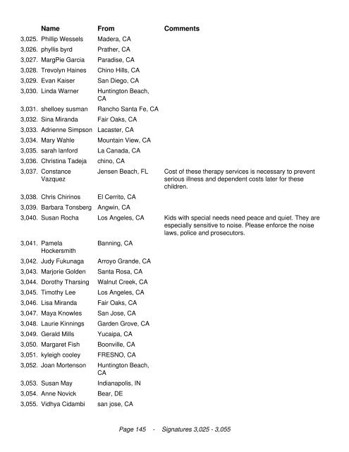 California Legislators We the undersigned are in opposition to the ...