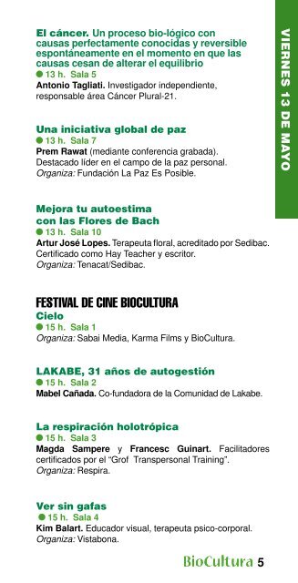 GUÍA DE ACTIVIDADES - Biocultura