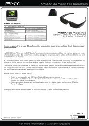 NVIDIAÂ® 3D Vision Pro Datasheet - PNY