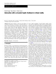 Interaction with co-located haptic feedback in virtual reality