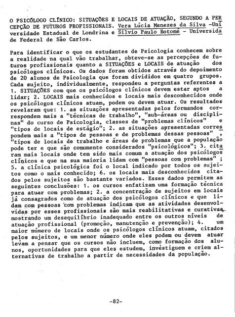 1984 - Sociedade Brasileira de Psicologia