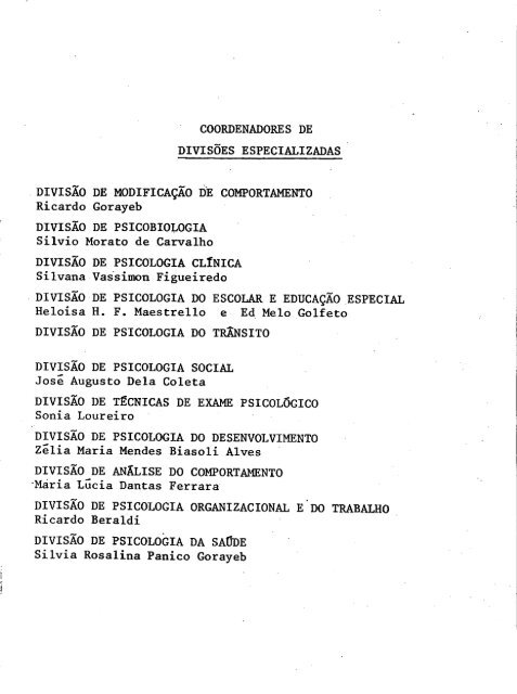 1984 - Sociedade Brasileira de Psicologia