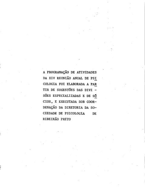 1984 - Sociedade Brasileira de Psicologia