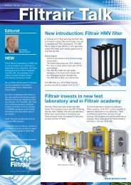 New introduction: Filtrair HMV filter Filtrair invests in new test ...
