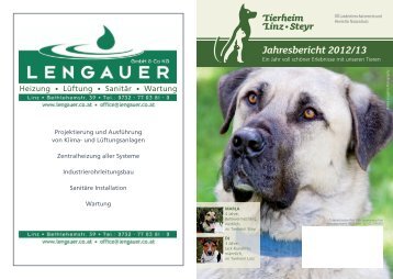 Jahresbericht 2012/13 - Tierheim Linz